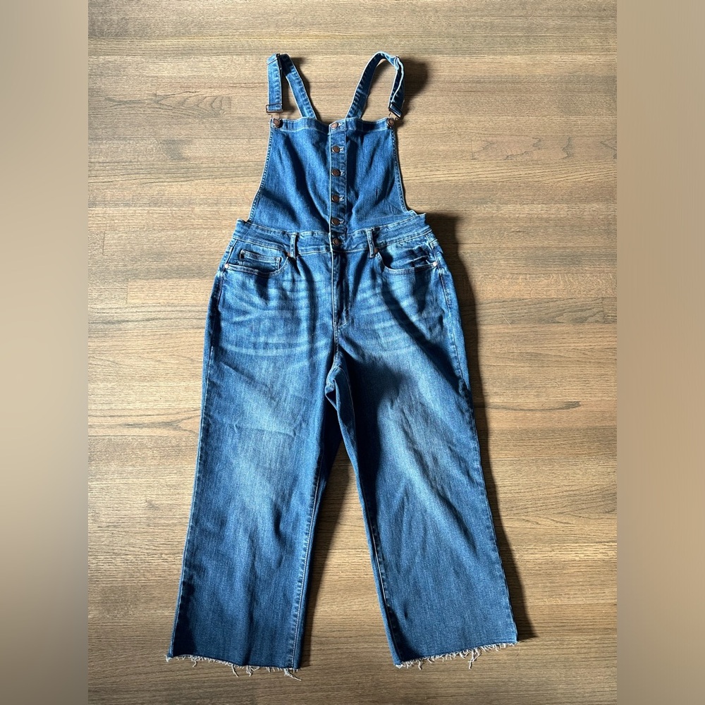 Judy Blue High Rise Wide Leg Crop Overalls-Size 2XL - Picture 3 of 11